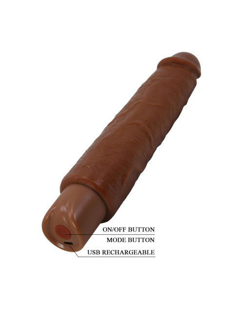Pretty Love Soren Realistyczny Dildo Wibrator Brown Edition - 10 Trybów Wibracji