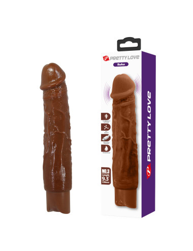 Pretty Love Rufus Realistic Vibrating Dildo (Brown Edition)