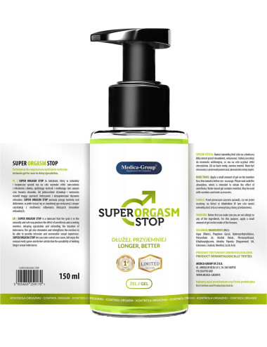 Żel-Super Orgasm Stop - Żel 150 ml