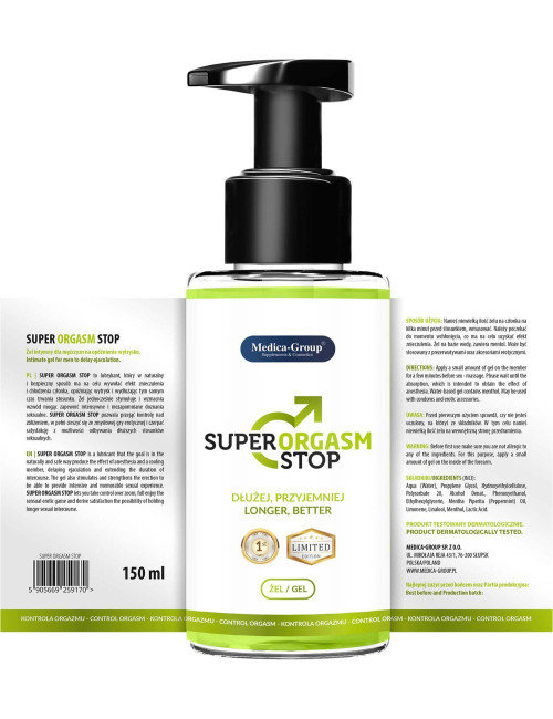 Żel-Super Orgasm Stop - Żel 150 ml
