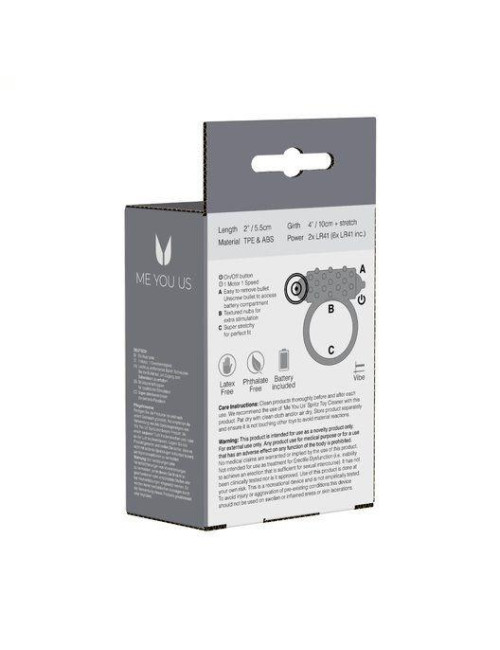Me You Us Classic Smoke Cock Ring - Dymny pierścień erekcyjny