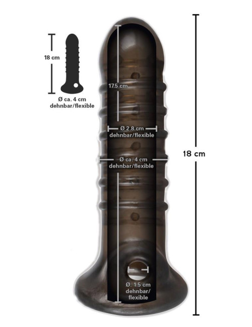 Penis Sleeve smoke-coloured