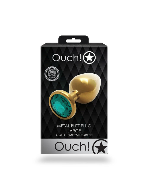 Round Gem Butt Plug Large – Biżuteria analna i zabawki analne, zatyczka z aluminium