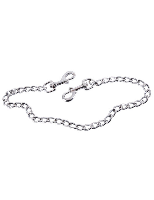 Metalowy łańcuszek BDSM 50 cm – Bondage Chain z karabińczykami, srebrny
