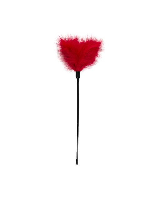 Pejcz Red Tickler Long - Bicze BDSM z łaskoczącymi piórkami, zabawki dla dorosłych, 44 cm
