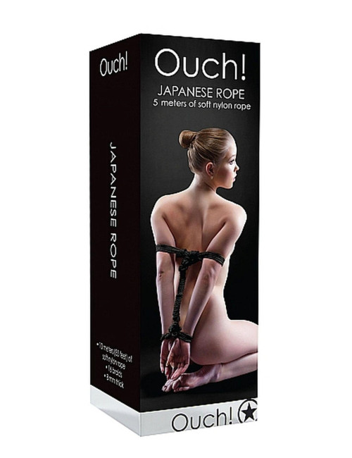 Japanese Rope 5m Black - Kagańce BDSM do Wiązania, Zabawki