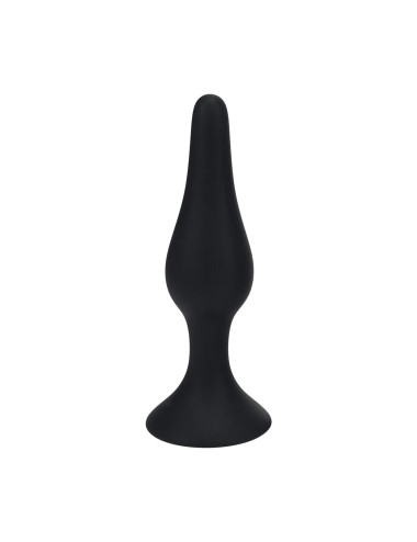 Slim Silicone Anal Plug - XL - Black