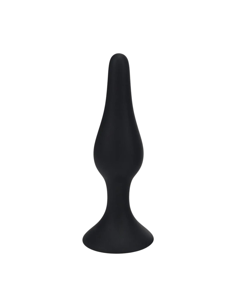 Slim Silicone Anal Plug - XL - Black
