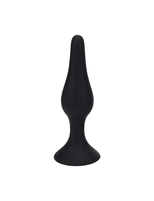 Slim Silicone Anal Plug - XL - Black