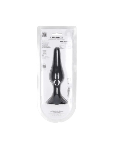 Slim Silicone Anal Plug - XL - Black