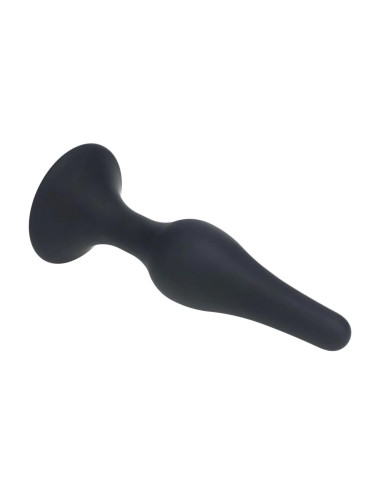 Slim Silicone Anal Plug - XL - Black