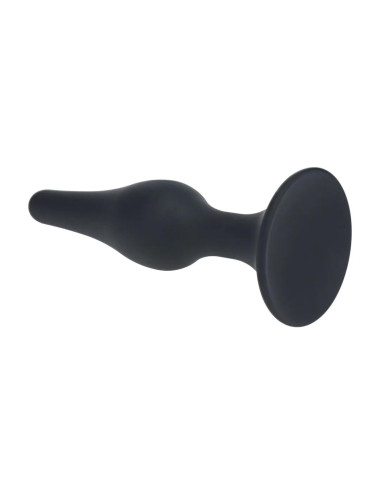 Slim Silicone Anal Plug - XL - Black