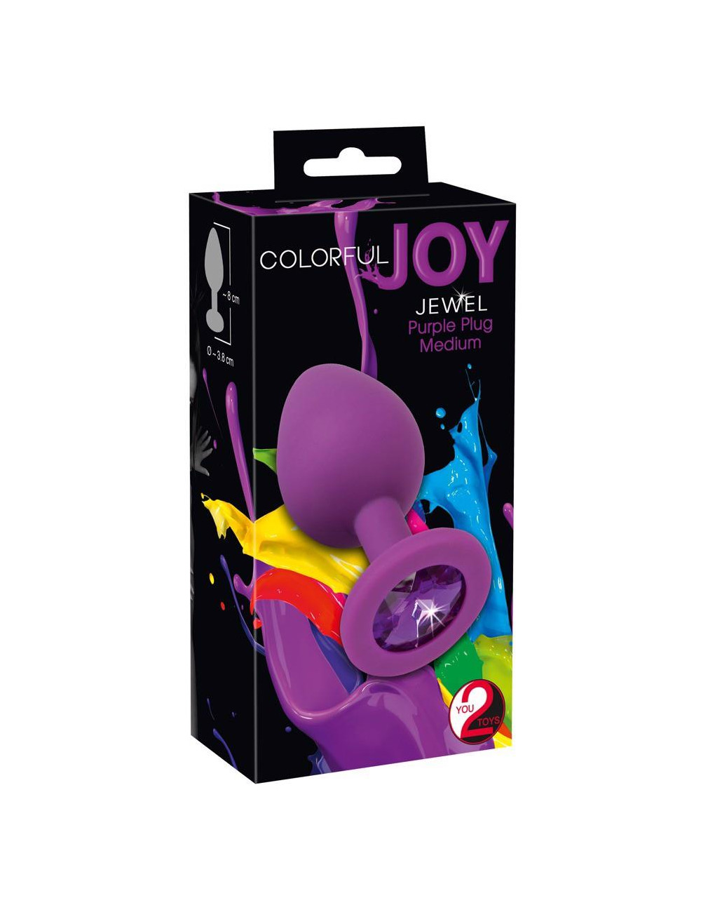Colorful Joy Fioletowy Korek Analny z Kryształem