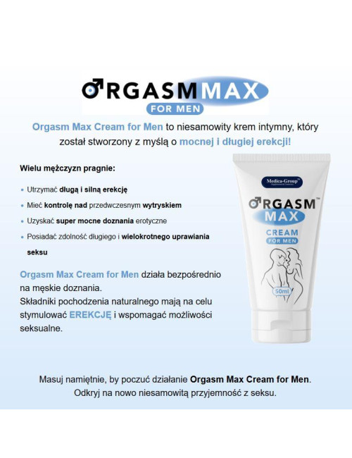 Medica Orgasm Max Cream for Men Krem dla Mężczyzn 50 ml