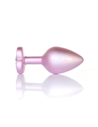Plug-Jewellery Pearl Pink Heart PLUG- Clear M