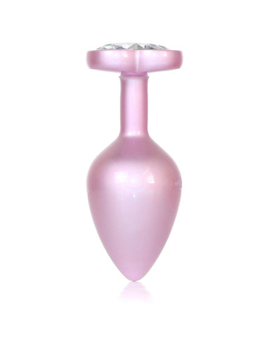 Plug-Jewellery Pearl Pink Heart PLUG- Clear M