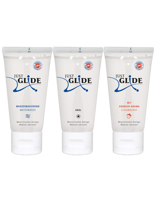 Zestaw lubrykantów na bazie wody Just Glide 3x50 ml