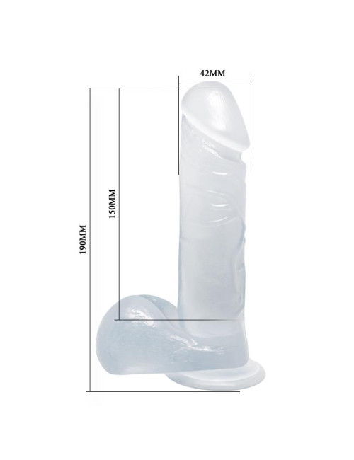 BAILE - DONG Realistic dildo ( clear/pink/purple )