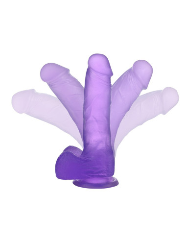 7 Jelly Studs Crystal Dildo Medium Purple