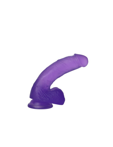 7 Jelly Studs Crystal Dildo Medium Purple