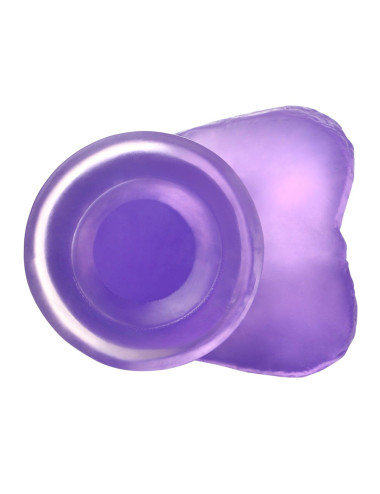 7 Jelly Studs Crystal Dildo Medium Purple