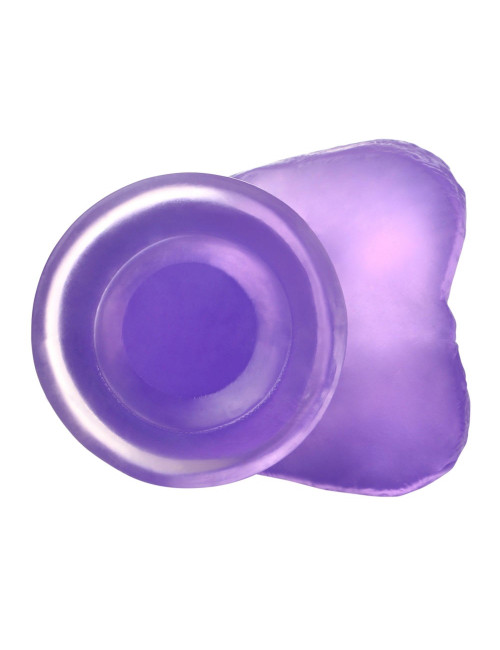 Lovetoy Jelly Studs Crystal Fioletowe Dildo Średnie