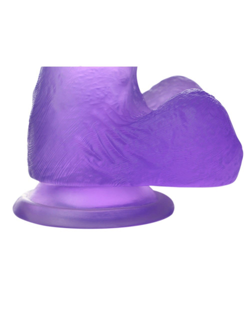 Lovetoy Jelly Studs Crystal Fioletowe Dildo Średnie