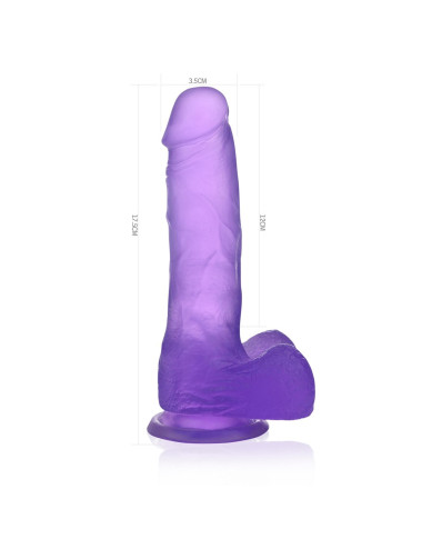 7 Jelly Studs Crystal Dildo Medium Purple