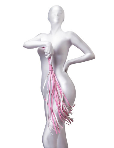 Anonymo flogger, PU leather, pink, 64 cm