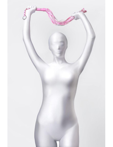 Anonymo flogger, PU leather, pink, 64 cm