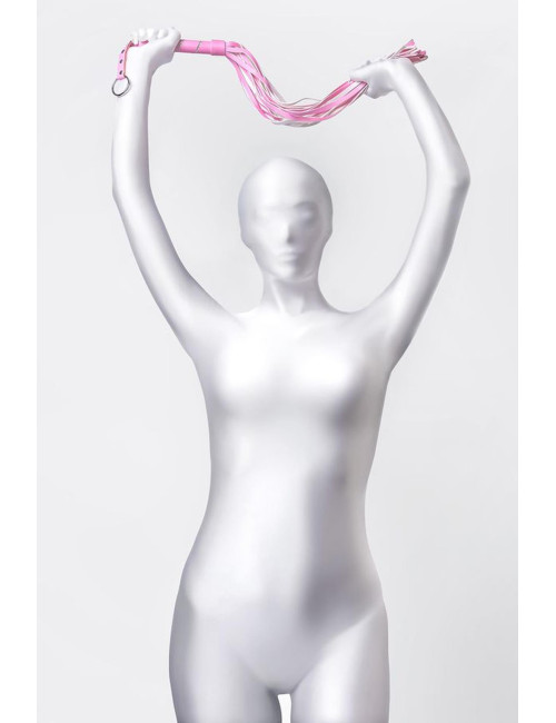 Anonymo flogger, PU leather, pink, 64 cm