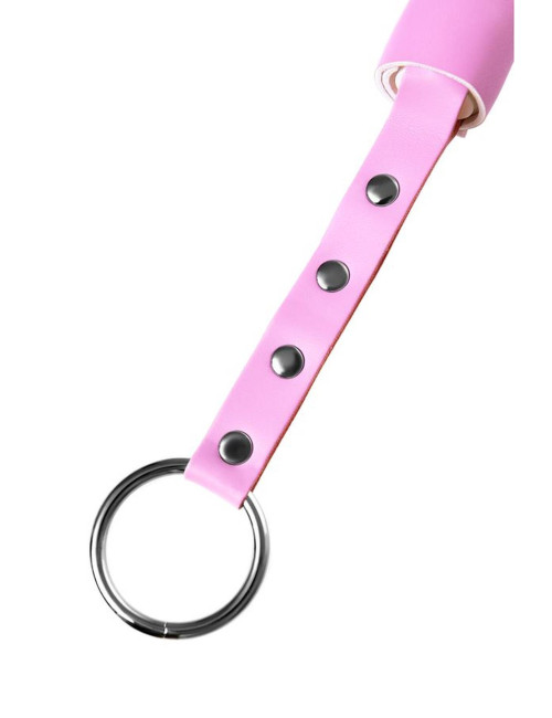 Anonymo flogger, PU leather, pink, 64 cm