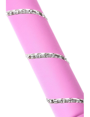 Anonymo flogger, PU leather, pink, 64 cm