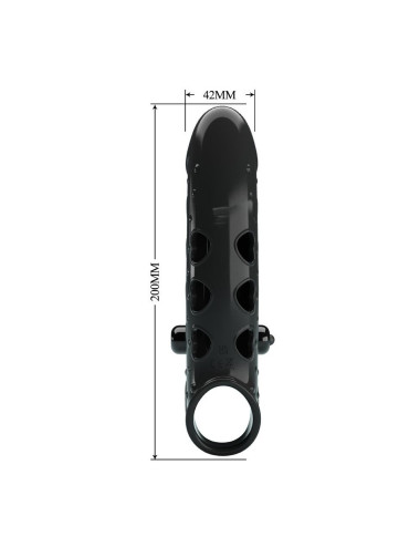 PRETTY LOVE - ROMANCE - VIBRATING PENIS SLEEVE BLACK