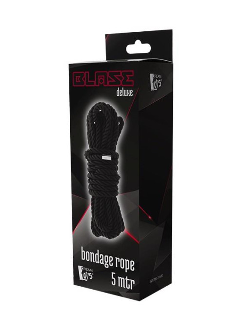 Dream Toys Blaze Deluxe Bondage Rope 5m Black Czarna