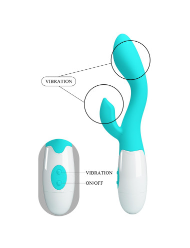 PRETTY LOVE - Brighty light blue, 30 vibration functions