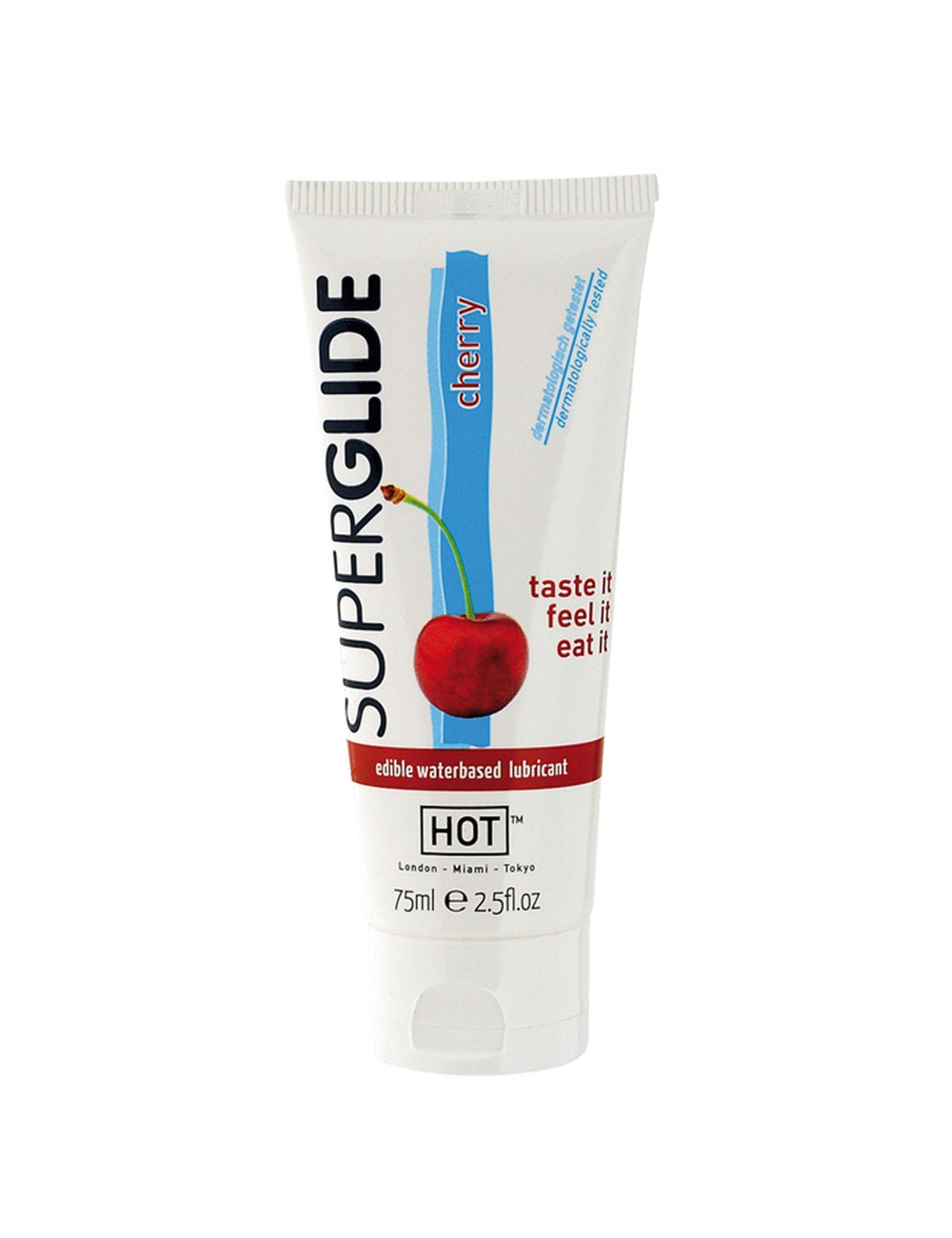 Żel-HOT Superglide CHERRY- 75ml edible lubricant waterbased -