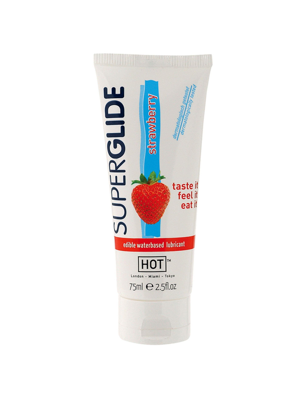 Żel-HOT Superglide STRAWBERRY- 75ml edible lubricant waterbased