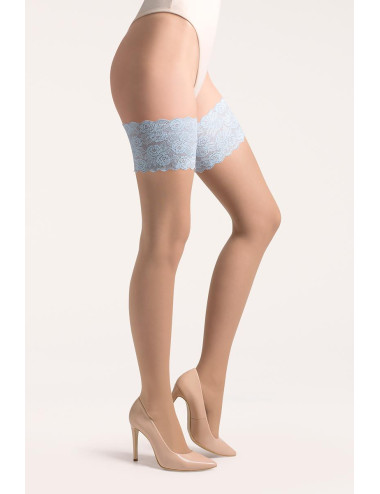 Bielizna-Pończochy ISABELLE Natural/Blue M/L