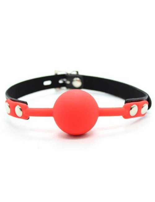 Kula w zębach z blokadą Toyz4lovers Ball Gag Czerwona