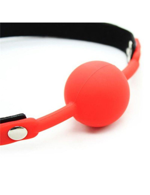 Kula w zębach z blokadą Toyz4lovers Ball Gag Czerwona