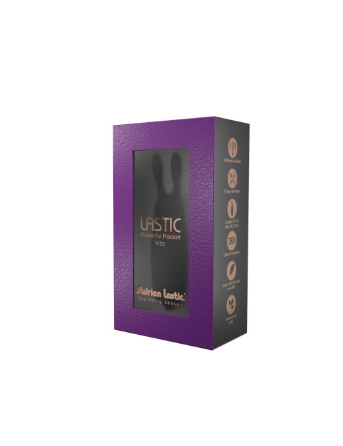 Stymulator-Wibrator - Lastic pocket vibe Rabbit Black