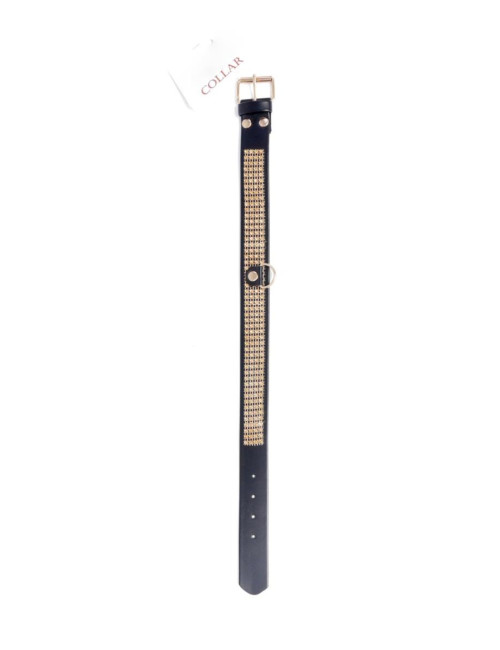 Fetish B Series Złoty Kołnierz BDSM z Kryształkami 3 cm