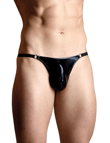 Męskie stringi SoftLine 4487 Soft Czarne S/L