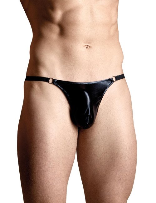 Męskie stringi SoftLine 4487 Soft Czarne S/L