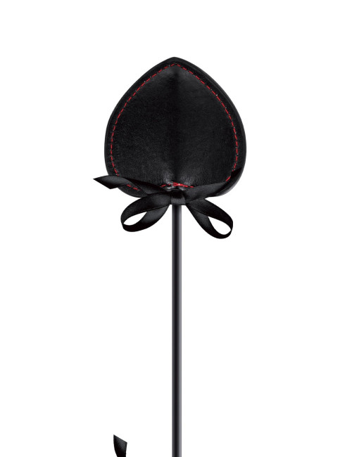 Sweet Caress Red/Black Crop Whip - Pejcz BDSM z sercem