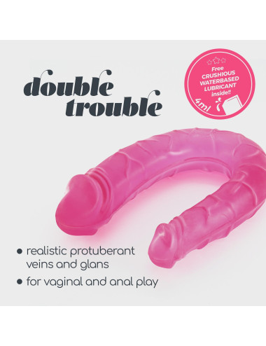 DOUBLE TROUBLE DOUBLE DILDO CRUSHIOUS PINK