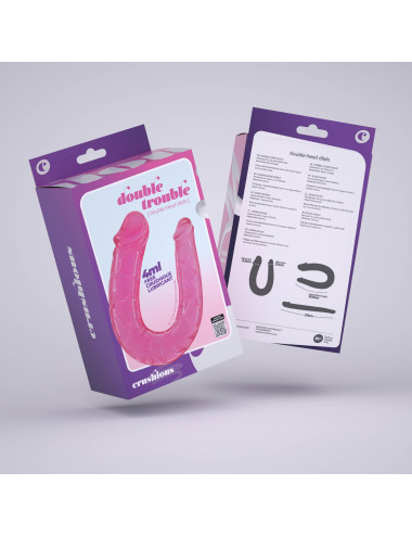 DOUBLE TROUBLE DOUBLE DILDO CRUSHIOUS PINK