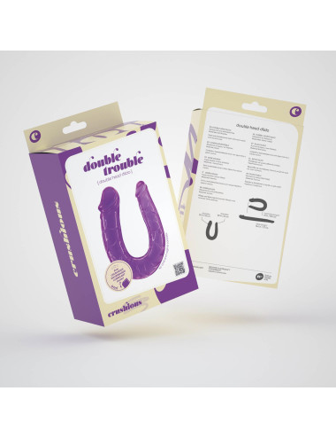 DOUBLE TROUBLE DOUBLE HEAD DILDO CRUSHIOUS PURPLE