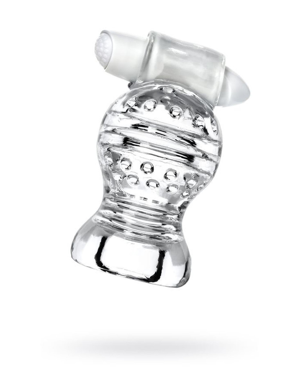 Lingam Shakti Wibrujący Masturbator TPE Transparentny 9cm